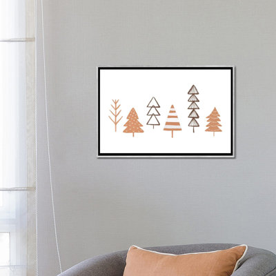 «Winter Trees Illustration» par Orara Studio - Reproduction d'art sur toile encadrée