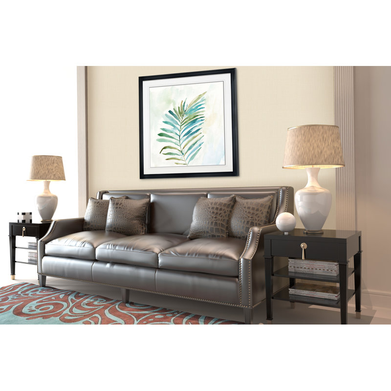 " Tropical Leaf I ", 28" H x 28" W x 1.5" D, Black Framed