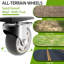 Chariot pliant pour chaises avec grands rails de protection et roues verrouillables