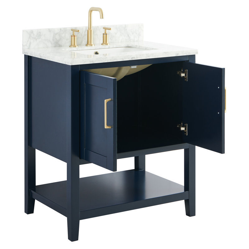Meuble-lavabo Jegger, Bleu marine