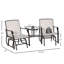 Fauteuils coulissants d'extérieur avec table basse