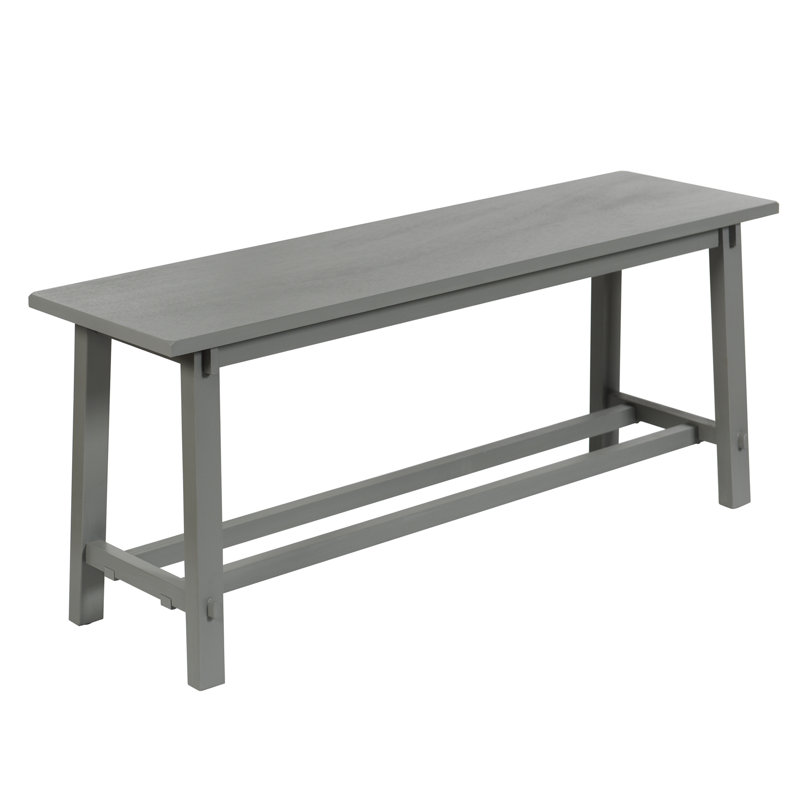 Mabel Slatted Utility Bench - Stone Gray, Stone Gray