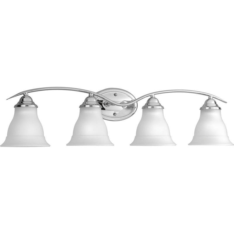 Éclairage pour meuble-lavabo à intensité variable Wanette, Chrome poli