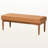 Hilley Bench in Dark Tan Faux Leather & Walnut Finished Wood, 17.3'' H X 47'' W X 17.7'' D-117642631