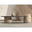 Table basse avec pieds en marbre véritable noir Nero