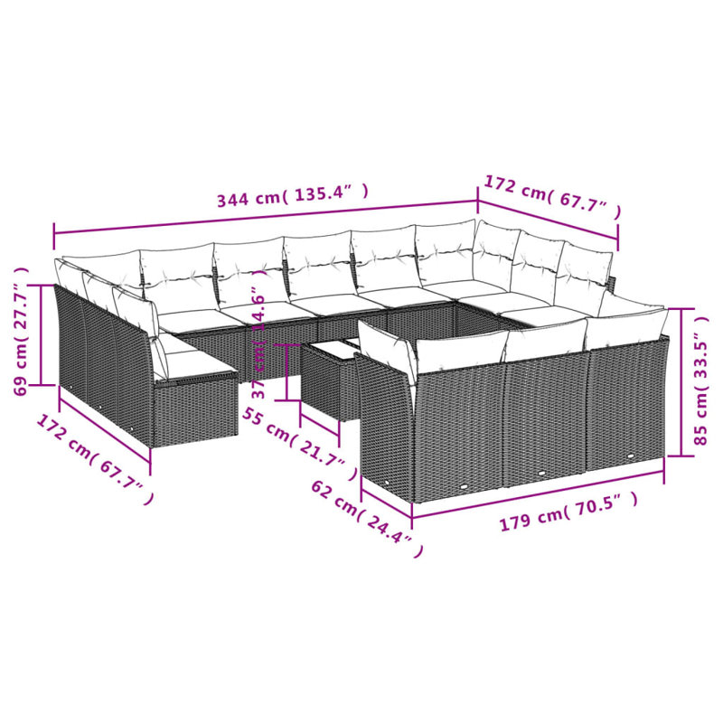 Vidaxl Garden Sofa Set