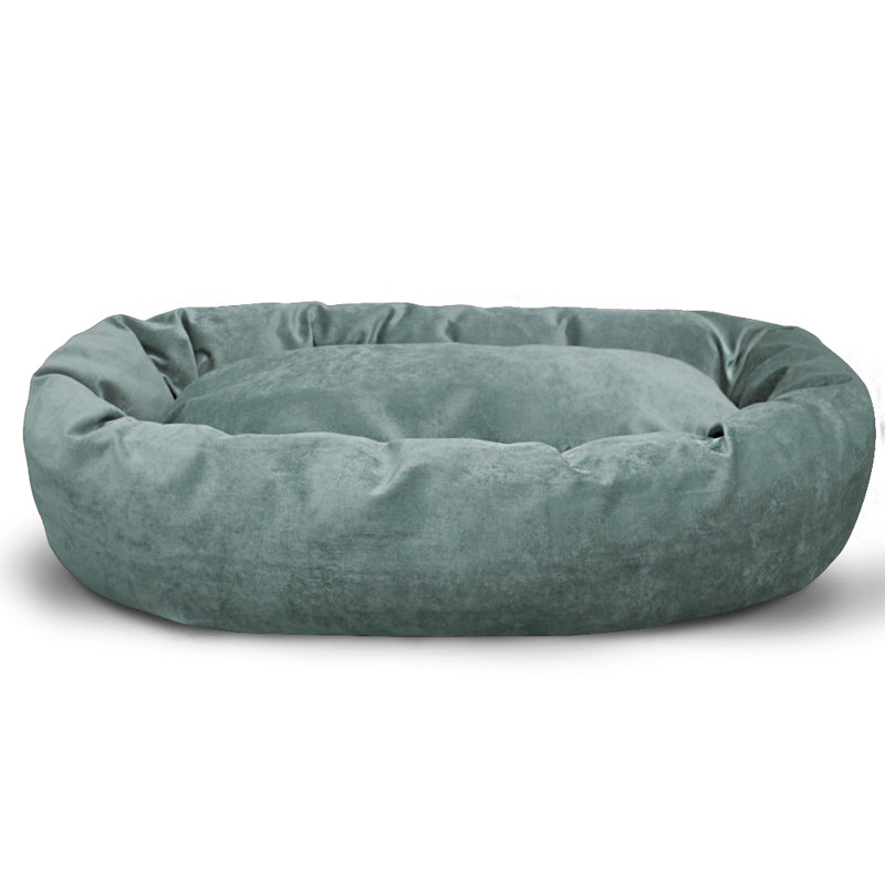 Faux Suede Pet Bed, Azure, Extra Large (52" W x 35" D x 11" H), Yes