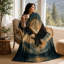 Couverture vintage en flanelle rustique avec motif d'aigle en vol et paysage de montagne au clair de lune, idéale pour canapé, lit ou chalet, 76 x 102 cm (30 x 40 pouces).-134873397