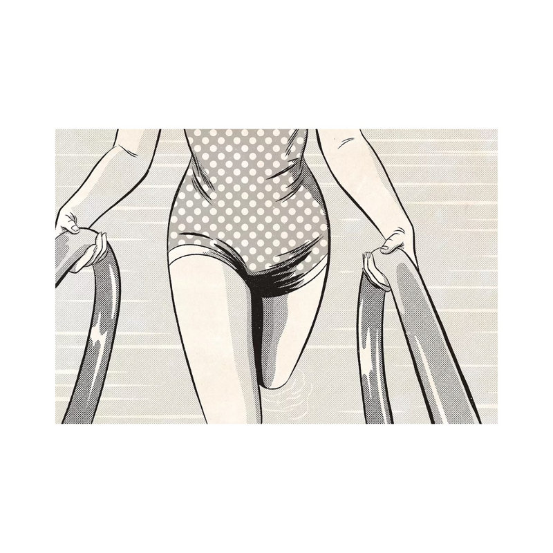 Noir Swim by Joseph McDermott - Print on Canvas, 66.04 cm H x 45.72 cm W x 1.91 cm D, Wrapped Canvas