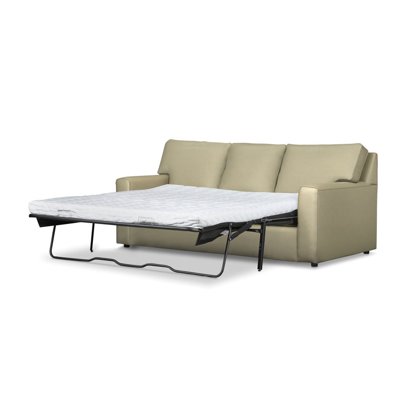 Leigh 84" Square Arm Sofa Bed, Toile pierre Bayou