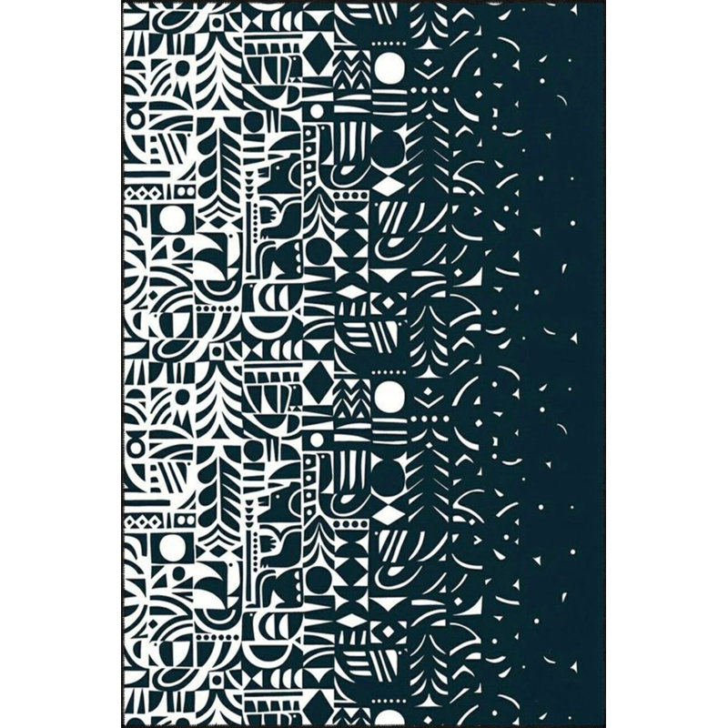 Tapis décoratif et lavable à thème géométrique, Tapis de couloir 3 pi 4 po x 9 pi 11 po