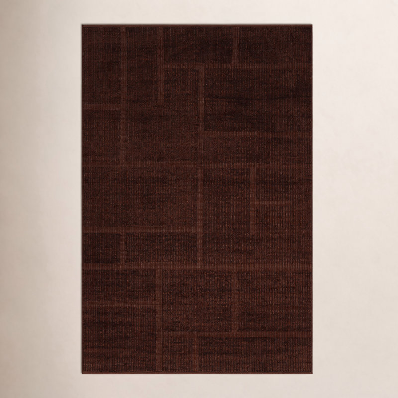  Tapis bohème abstrait Cerisse, Rectangle 8 pi 6 po x 11 pi 6 po
