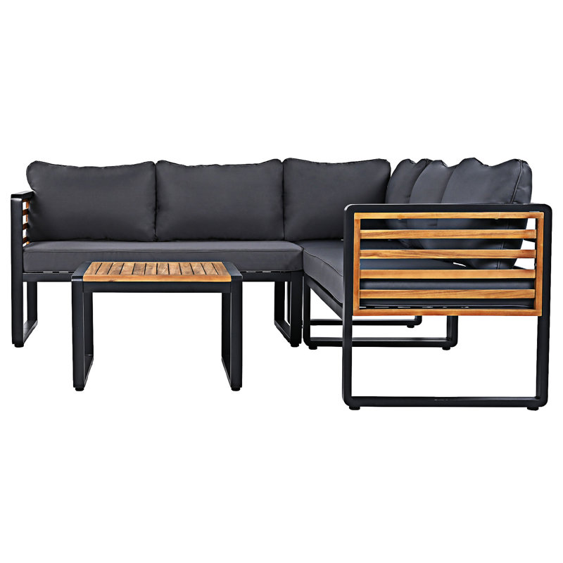 4 Pieces Outdoor Patio Conservation Set, Grey