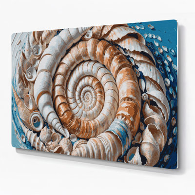 Hawaiian Shell Clusters Gray Metal Wall Art