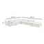 Canapé modulaire Allias 6 pièces, boucle blanche ivoire, 2 coussins Allias-116525340