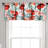 Poppy Garden Floral Tailored 52'' W Window Valance in