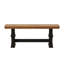 Ensemble de salle à manger Marcotte 78 po en bois massif fini chêne avec chaises à dossier à fuseaux - 6 pièces, table à piètement blanc antique, chaises à piètement noir antique et banc-1518945081-1518945080