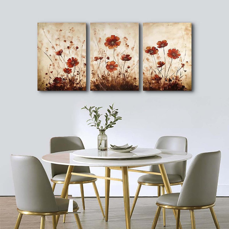 3 Piece Wrapped Canvas Print, 60 cm H x 40 cm W