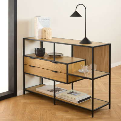 Aneita 78 cm H x 114 cm W Powder Coated Steel Standard Bookcase