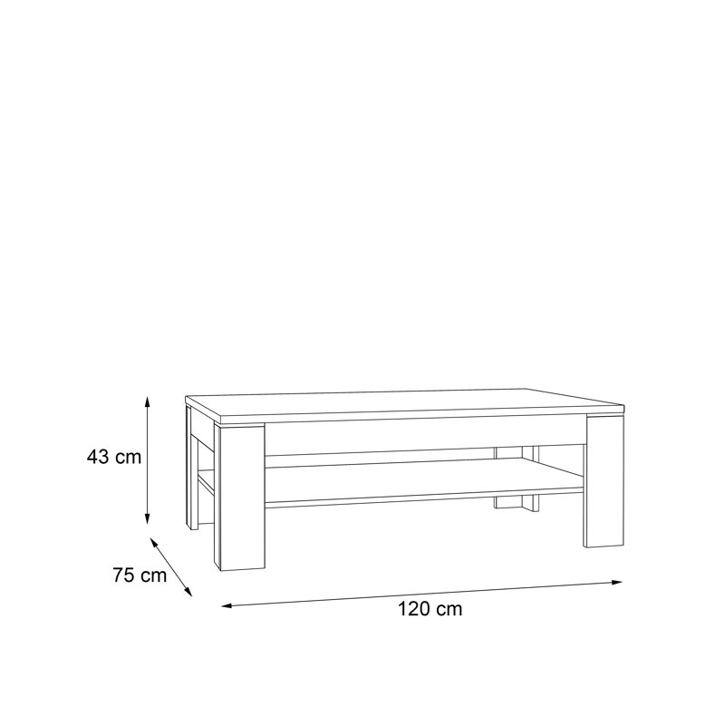 Baisden Four Leg Coffee Table, Light brown