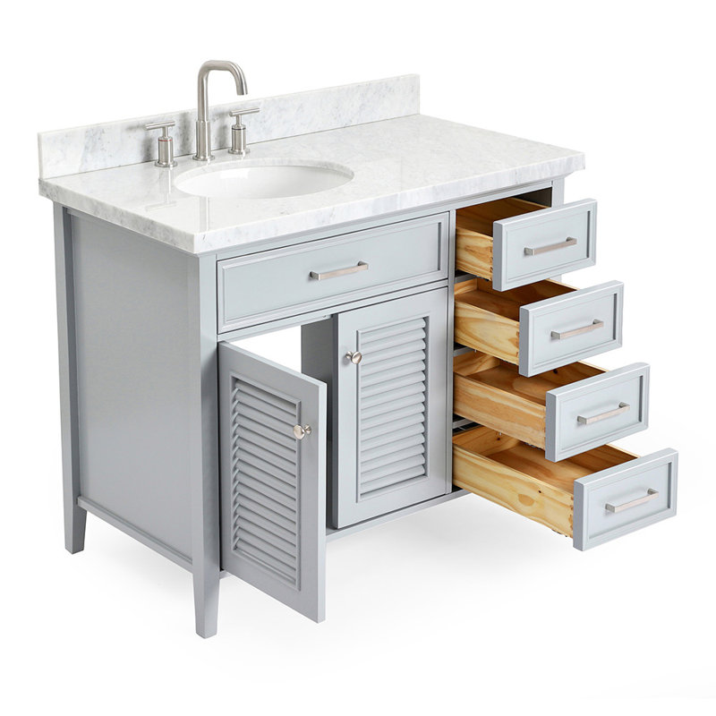 Kensington 43'' W Single Vanity, Gray, Right