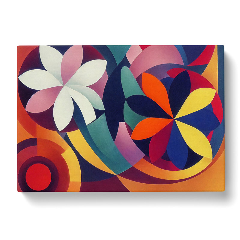 Masterful Abstract Flowers - Wrapped Canvas, 35cm H x 50cm W x 3cm D