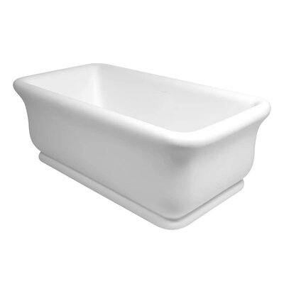 71'' x 32'' Freestanding Soaking Solid Surface Bathtub -  Chevington, CHBB3GW