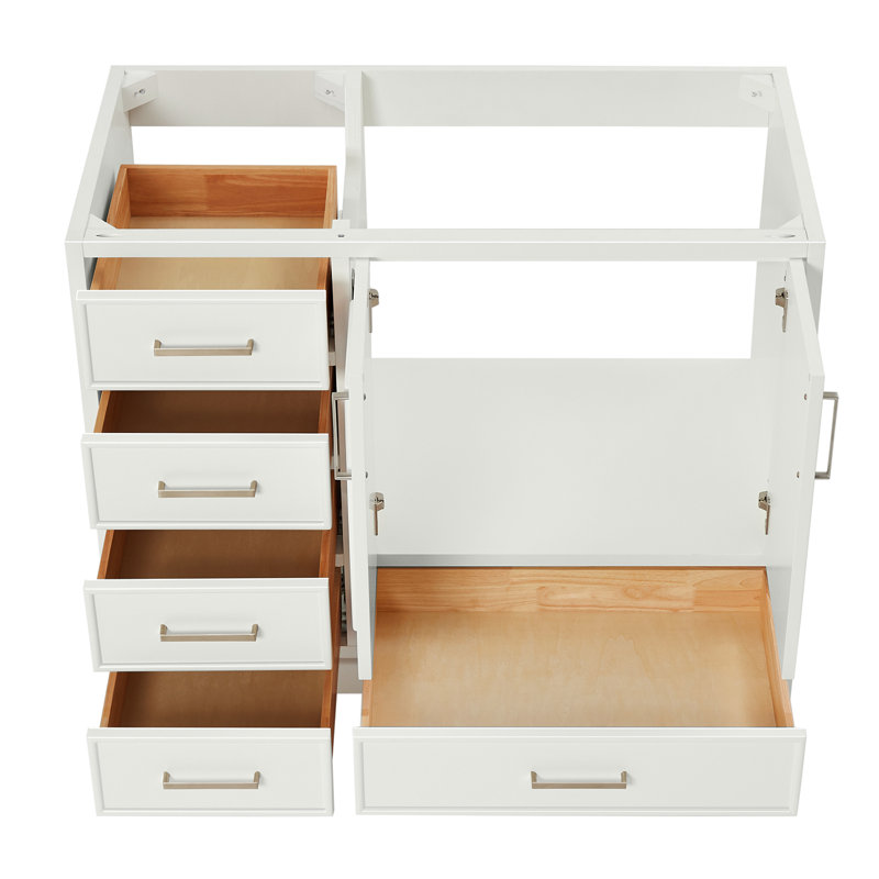 Stafford 42.75'' W Single Bathroom Vanity Base, White