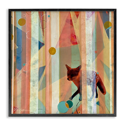 Making My Move Fox Framed Giclee, design by Dianna Fritzler