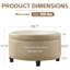 Repose-pieds rond avec rangement en similicuir Duanys-1534653987