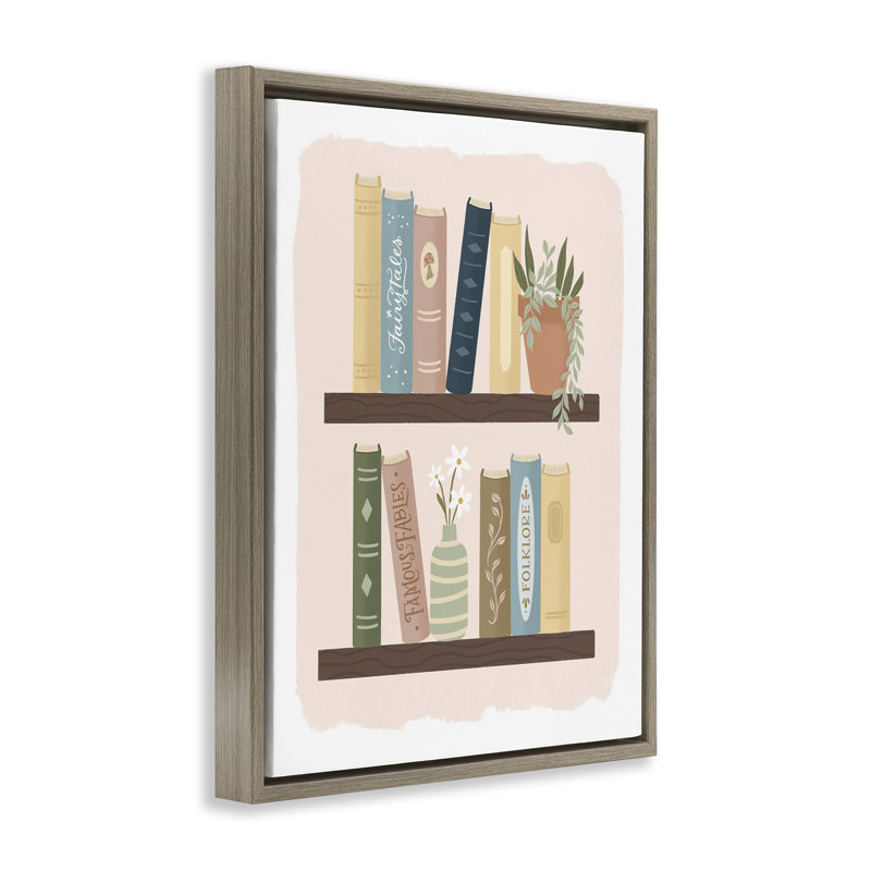 Bibliothèque Minimal avec cadre flottant pour plantes, design par Sandra Picco, Cadre flottant orme Montalcino