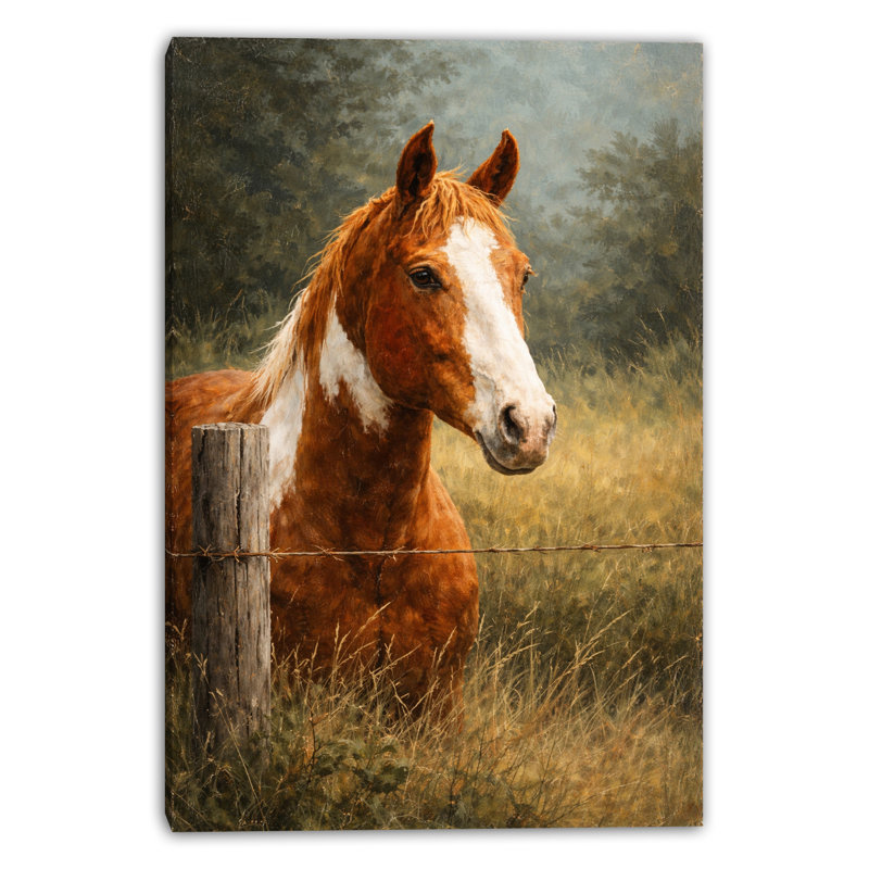 Art mural sur toile champêtre châtaignier, L 30 po x H 40 po x P 1,5 po
