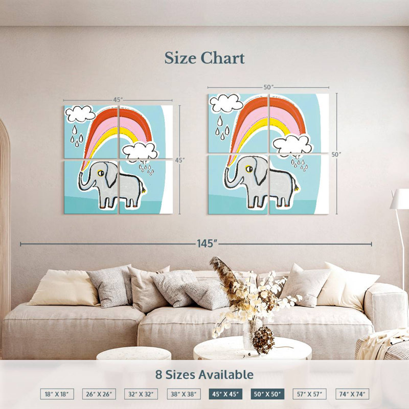 Ashelle Wild About You Elephant, H 50 po x l 50 po