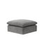 Canapé modulaire en lin avec repose-pieds Naveen