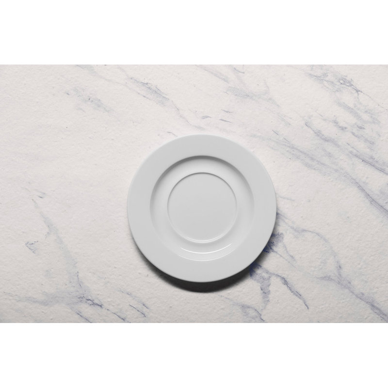 Soucoupe de qualité supérieure en porcelaine de qualité supérieure PRime Ivory | Ivoire | 6,6 po | Va au micro-ondes et au lave-vaisselle