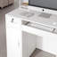 80cm Wide Desk with LED Lighting Display Shelf, Keyboard Tray, 1 Lockable Drawer, White