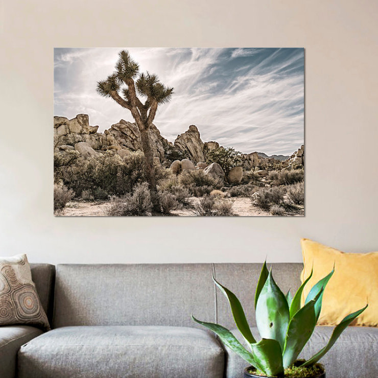 «Joshua Tree Views VIII», impression sur toile, H 26 po x l 40 po x P 1,5 po, Toile tendue, Pas de tapis