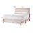Whitewashed King Bed, Contemporary Panel Bedroom Furniture With A Aesthetic Size Finish, Wood Bed Frame For Practical Setup