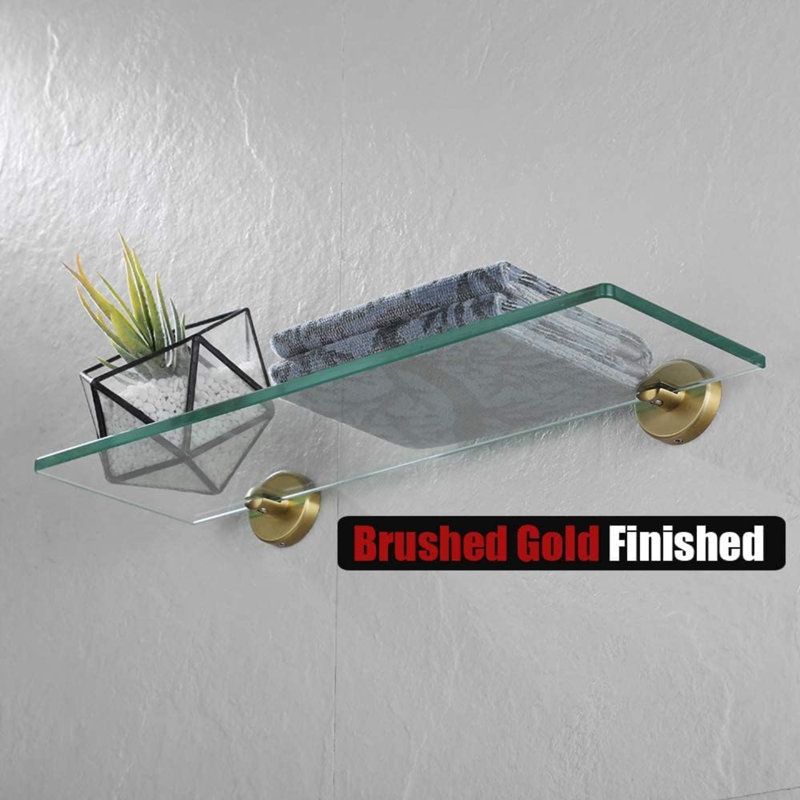 Dotty Stainless Steel Floating Shelf, Gold