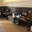 Ensemble de bureau de direction modulaire en 2 pièces avec tiroirs et étagères de rangement, poste de travail flexible en forme de L pour bureau à domicile-1710038284