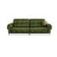 Canapé modulaire vert en cuir véritable-129181397