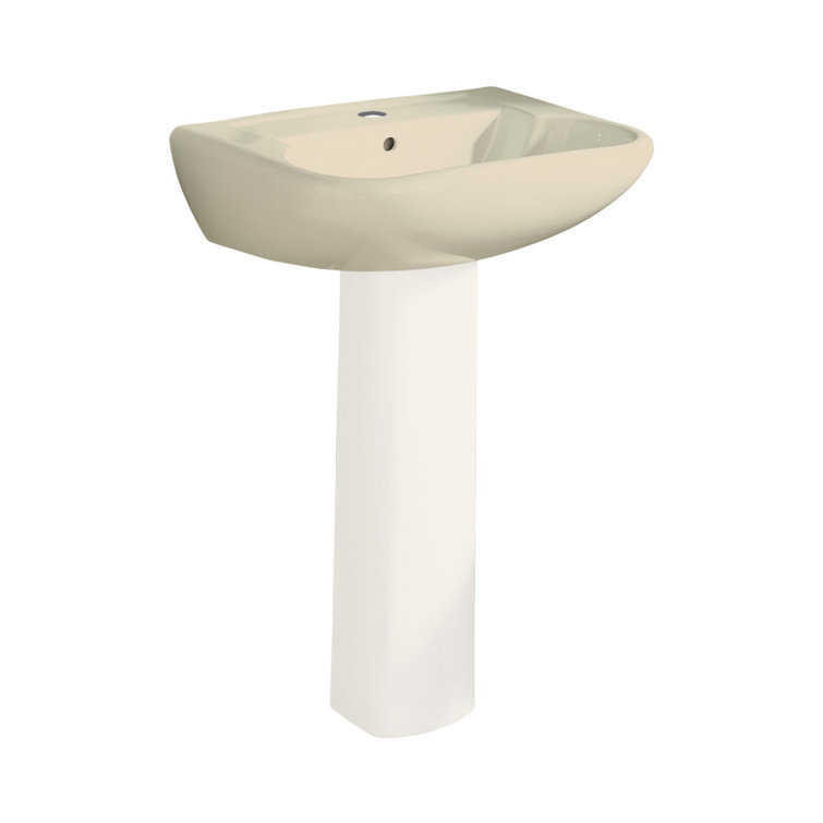 Southhampton Vitreous China U-Shaped Pedestal Bathroom Sink with Overflow