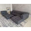 Canapé modulaire en microfibre avec repose-pieds Behadil-215865947-215865946