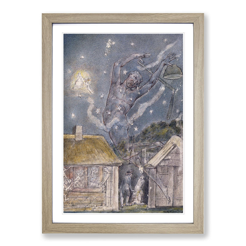 The Goblin by William Blake - Picture Frame Painting, Oak, 48cm H x 36cm W x 2cm D