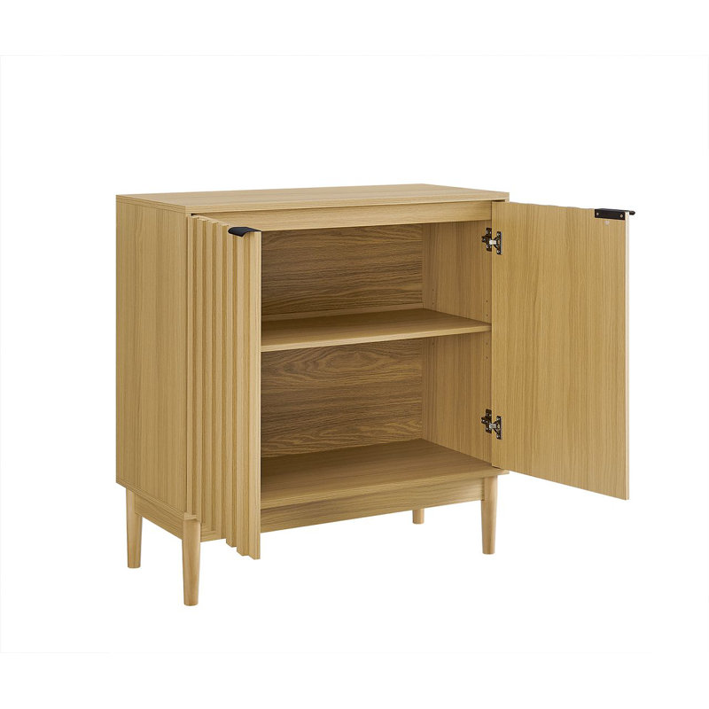 Yaco Rectangle Accent Cabinet, Black, Brown
