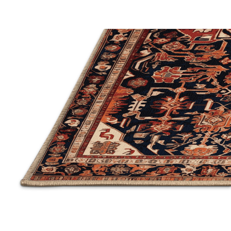 Tapis brun turc lavable à la machine, Rectangulaire 8 pi x 10 pi