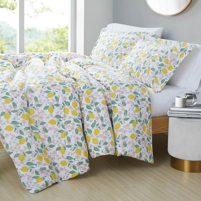 Brooklyn Loom Verbena Cotton Floral Duvet Cover, Full/Queen Duvet Cover + 2 Shams