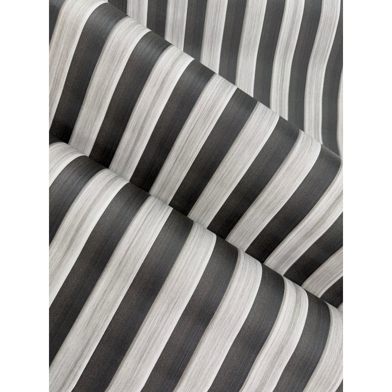 Rouleau de papier peint à lattes verticales gris anthracite foncé