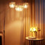 Lampe sur pied Kyle Arch, bras réglables, 4 abat-jour carrés en cristal, noir, or-122359485