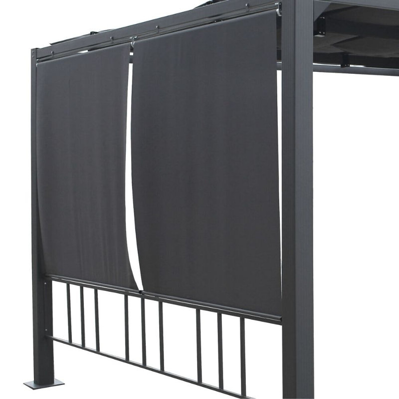 Dakota Fields Black Polyester Side Wall for Gazebo